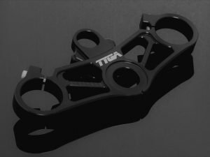 Top Triple Clamp Set, CNC Black, Honda SP2