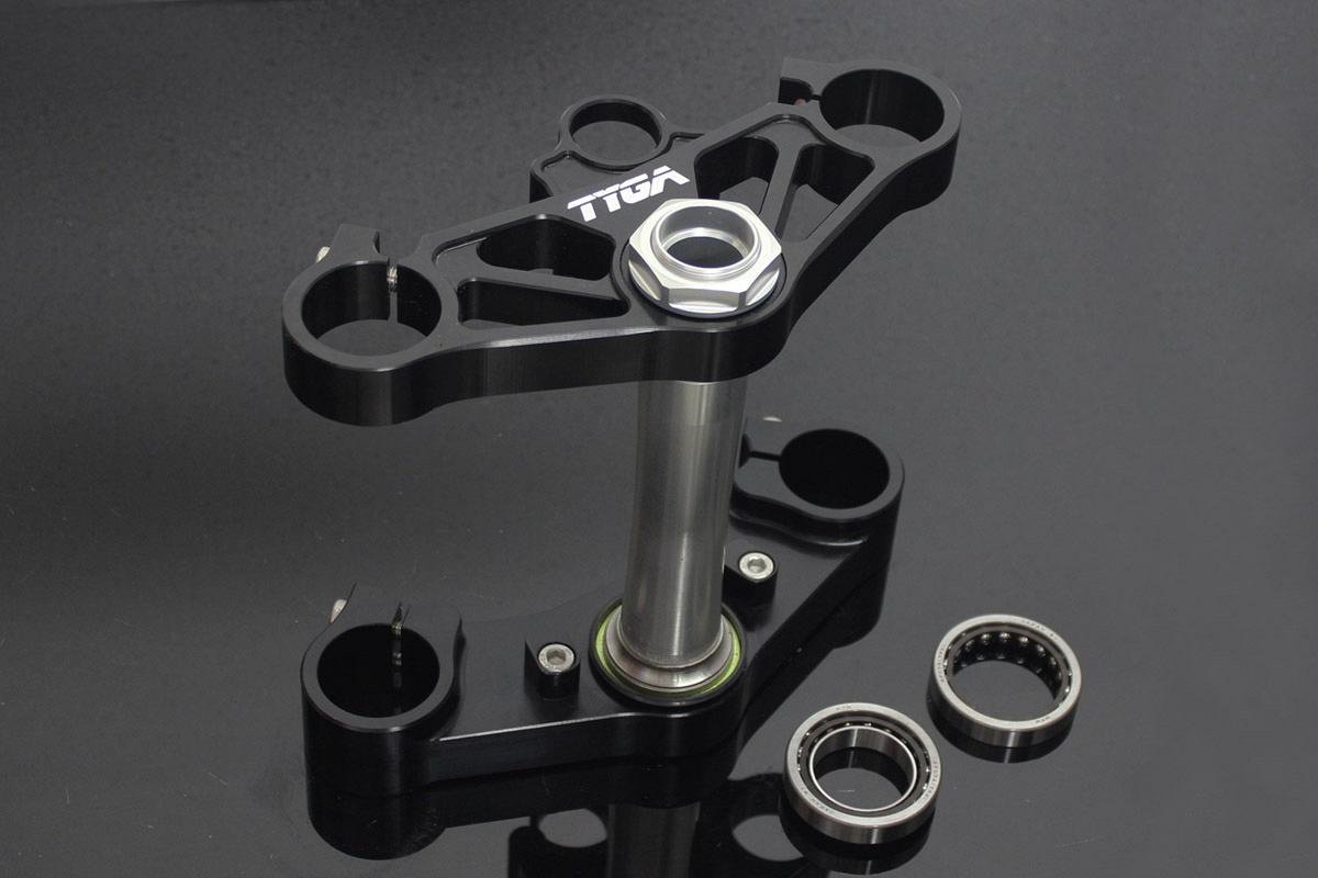 Triple Clamp Set, CNC Black, VFR400R, NC30 (stock forks)