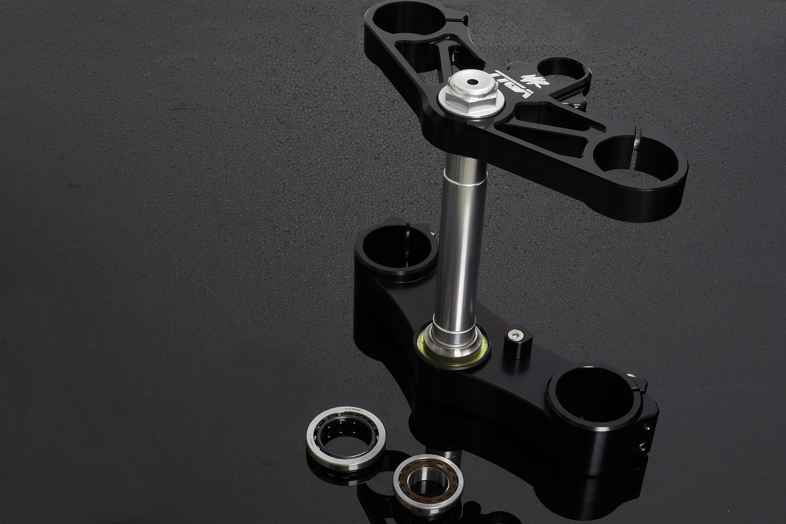 Triple Clamp Set, CNC Black, NC35 Forks to fit NSR250 MC18 - Image 2