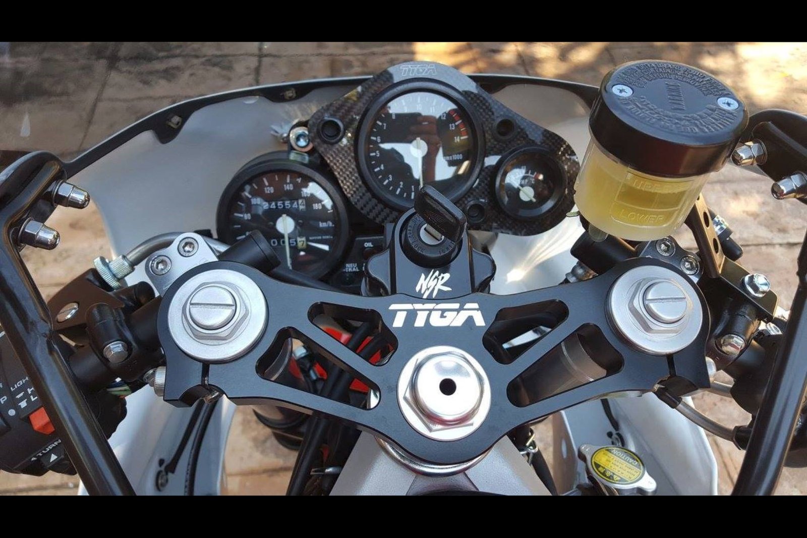 Top Triple Clamp, CNC Black, NSR250 - Image 8