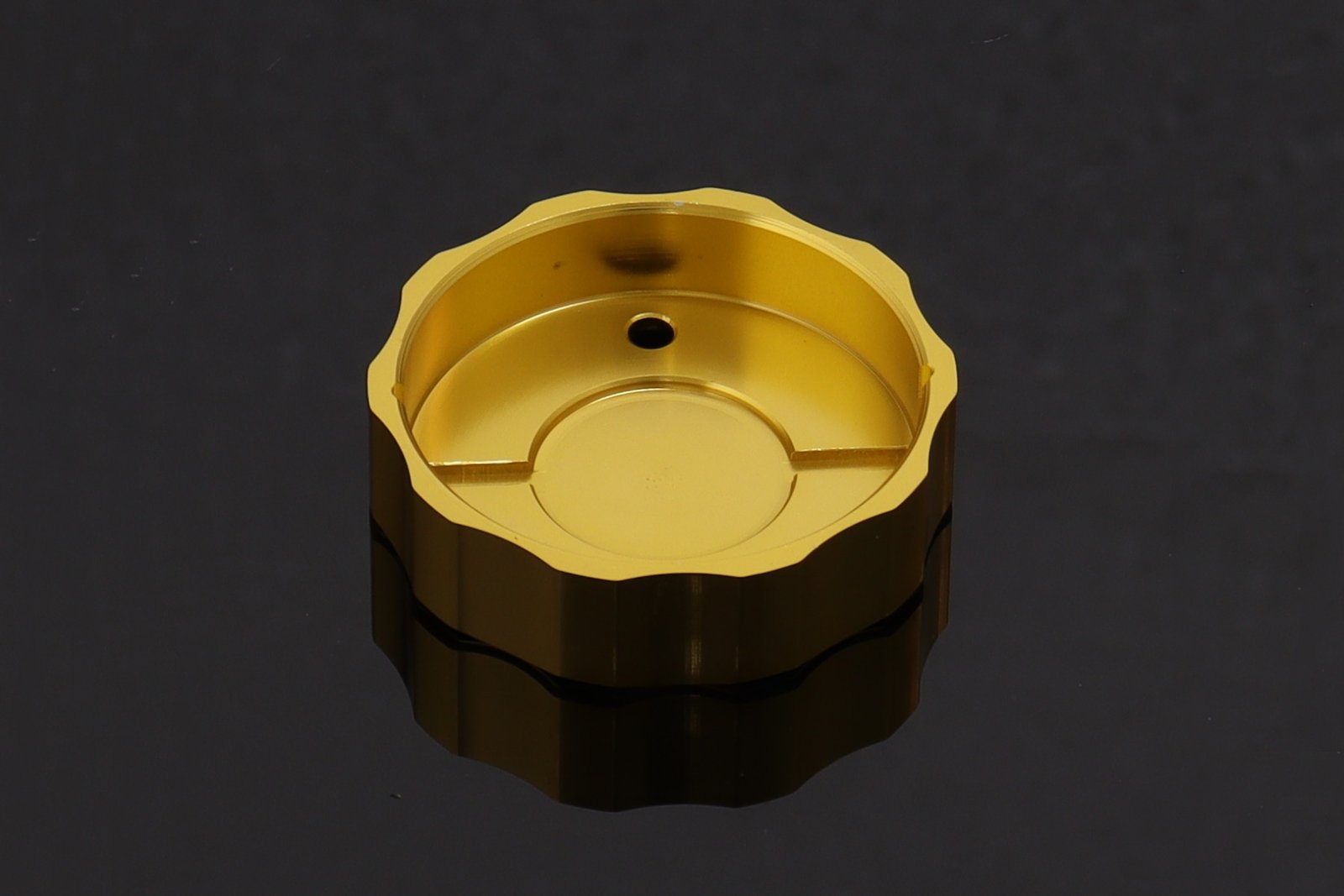 Brake Reservoir Cap, CNC, Gold, Nissin - Image 2