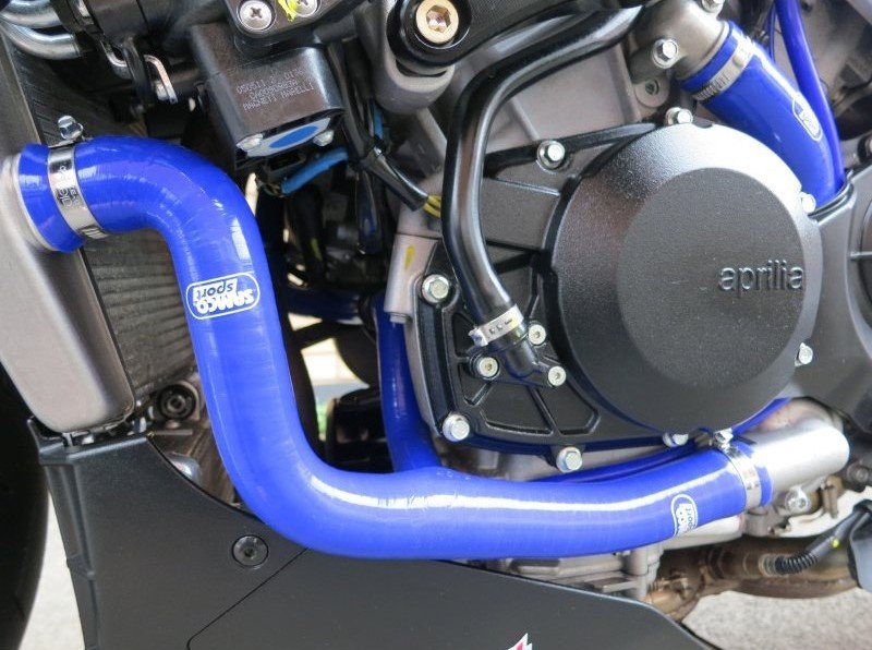 APRILIA V4 Tuono 1100 Factory (2015-2018) 8 piece SAMCO HOSE KIT BLUE - Image 3