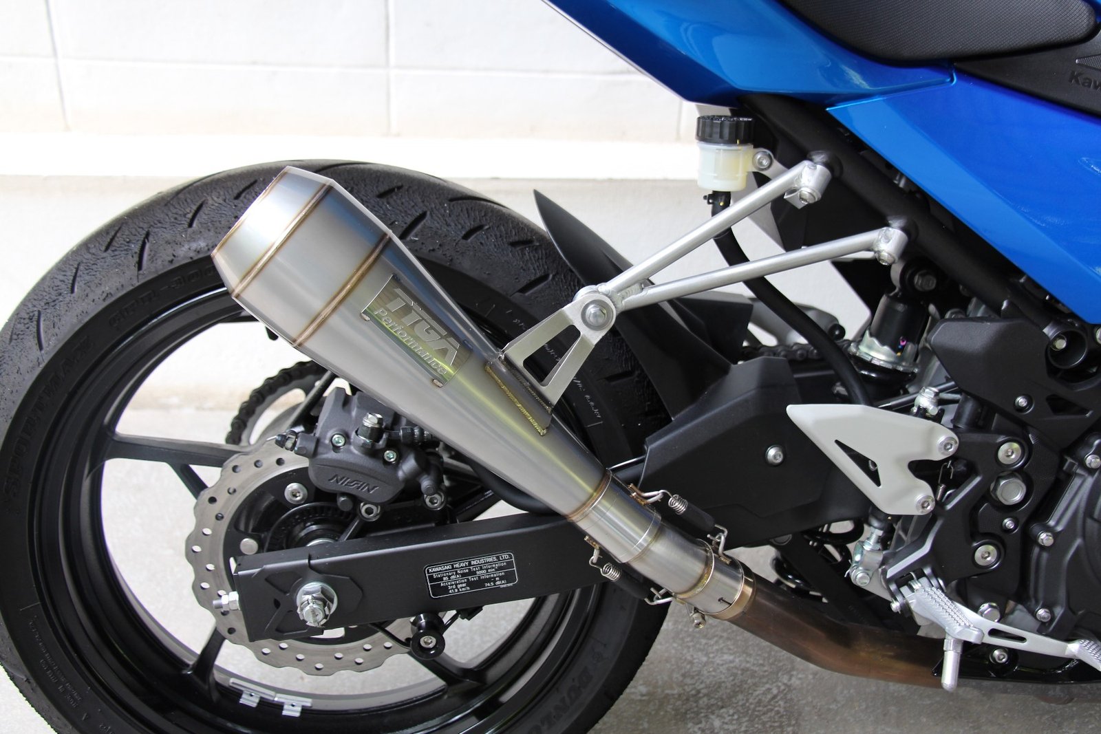 Set, Slip-On, Stainless Moto Maggot, 43 mm, Ninja 400