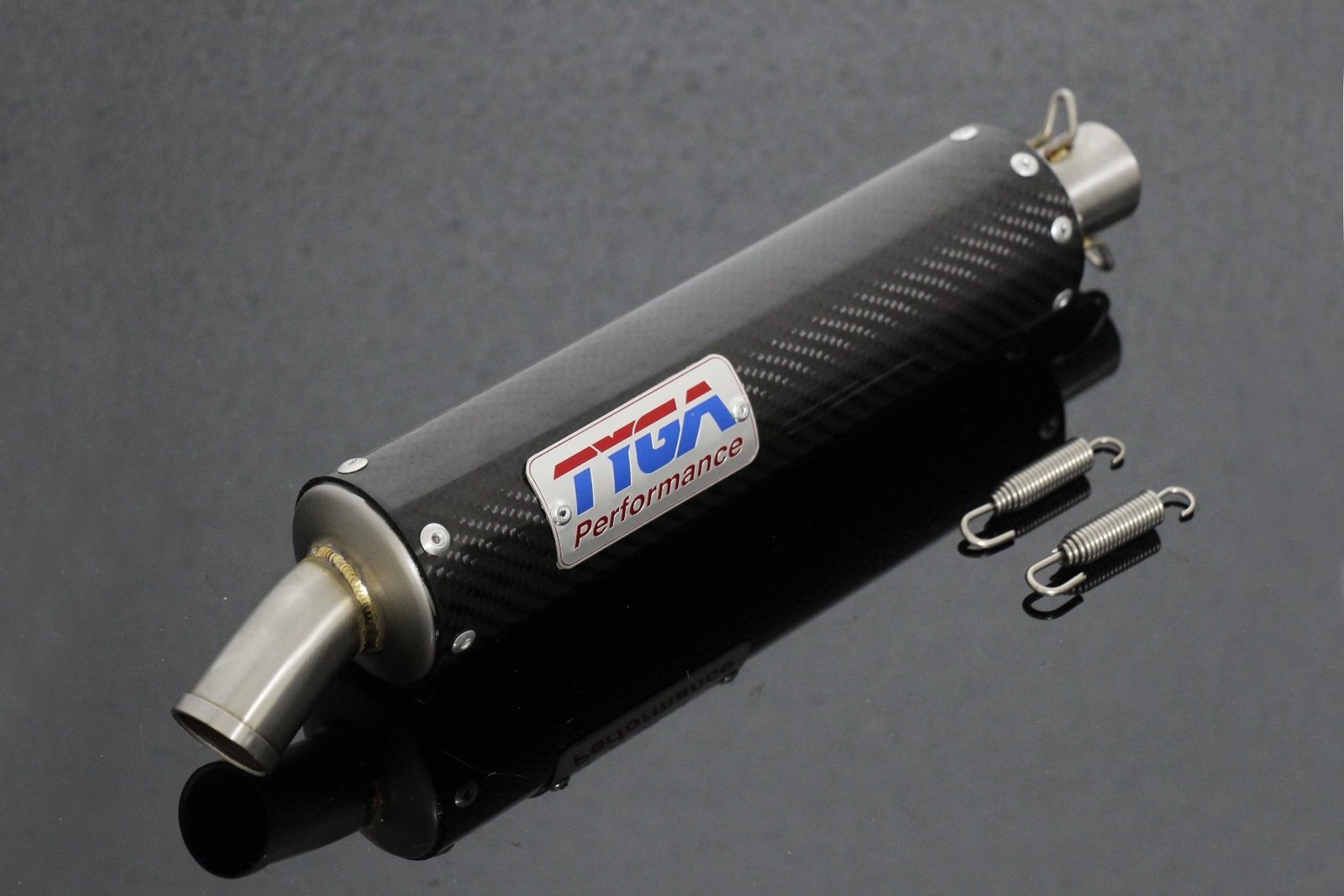 Silencer GP-T, Carbon, Two Stroke, Spring Mounted, Assy