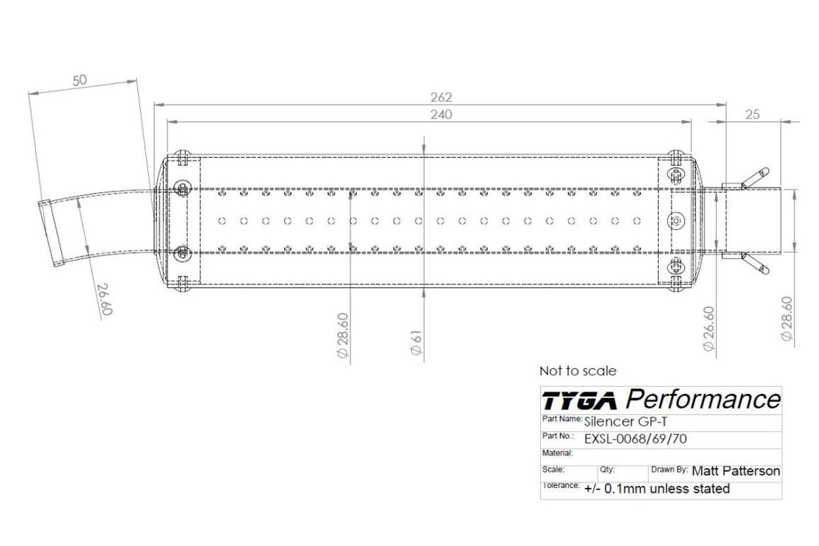 Silencer GP-T, Aluminium, Two Stroke, Spring Mounted. - Image 3