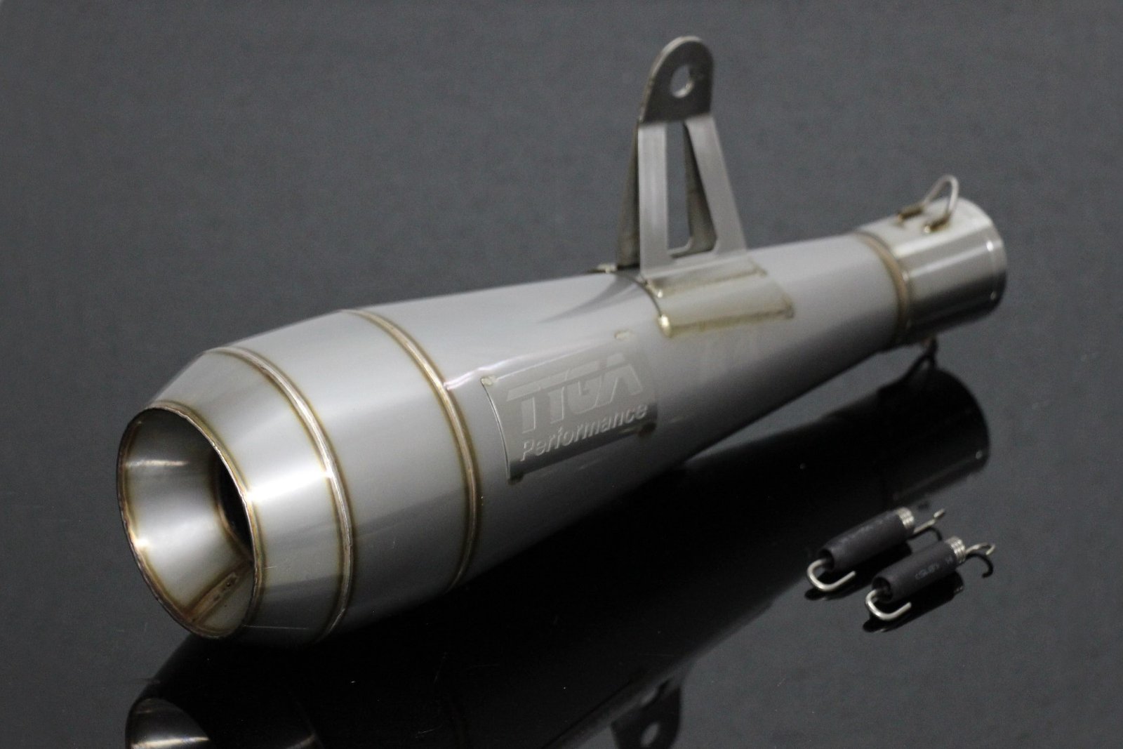 Silencer, Stainless Moto Maggot, 43 mm, Midi, Assy - Image 2