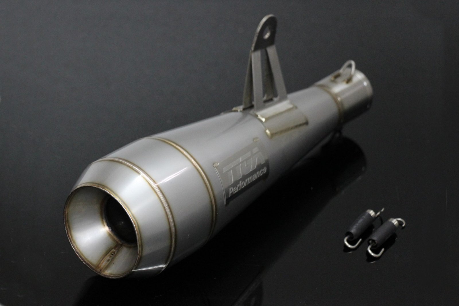 Silencer, Stainless Moto Maggot, 43 mm, Midi, Assy
