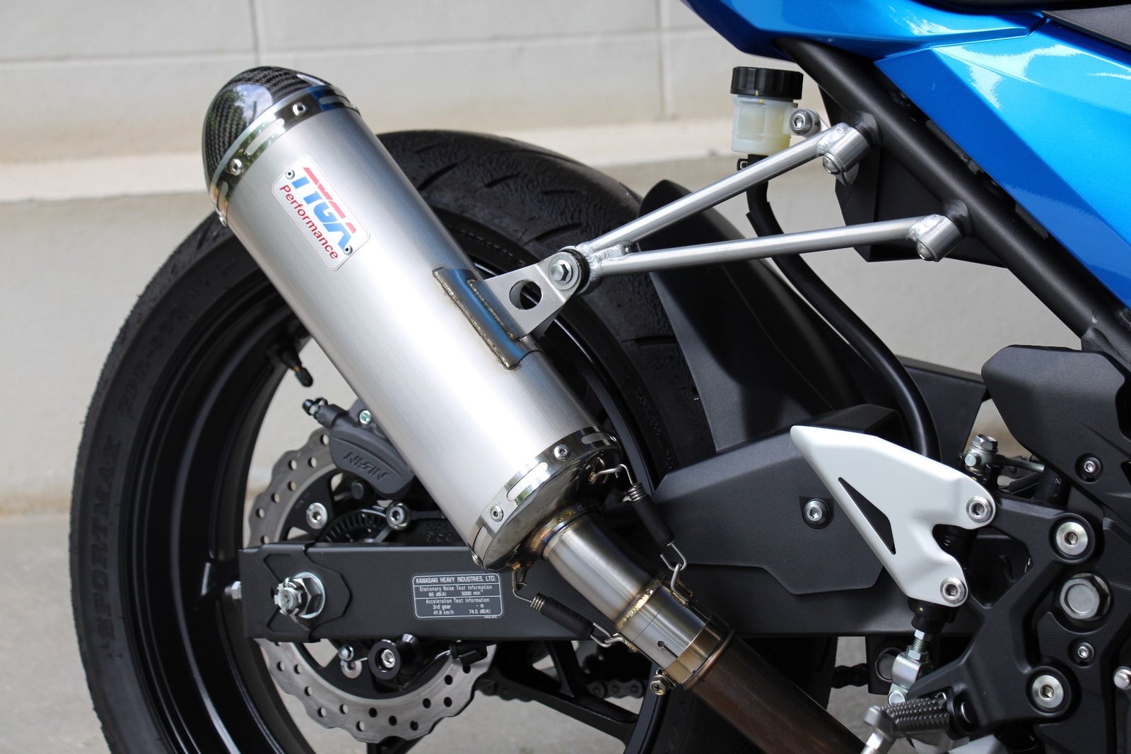 Silencer, Stainless, Oval, Carbon End Cap, Ninja 400, Assy. - Image 3