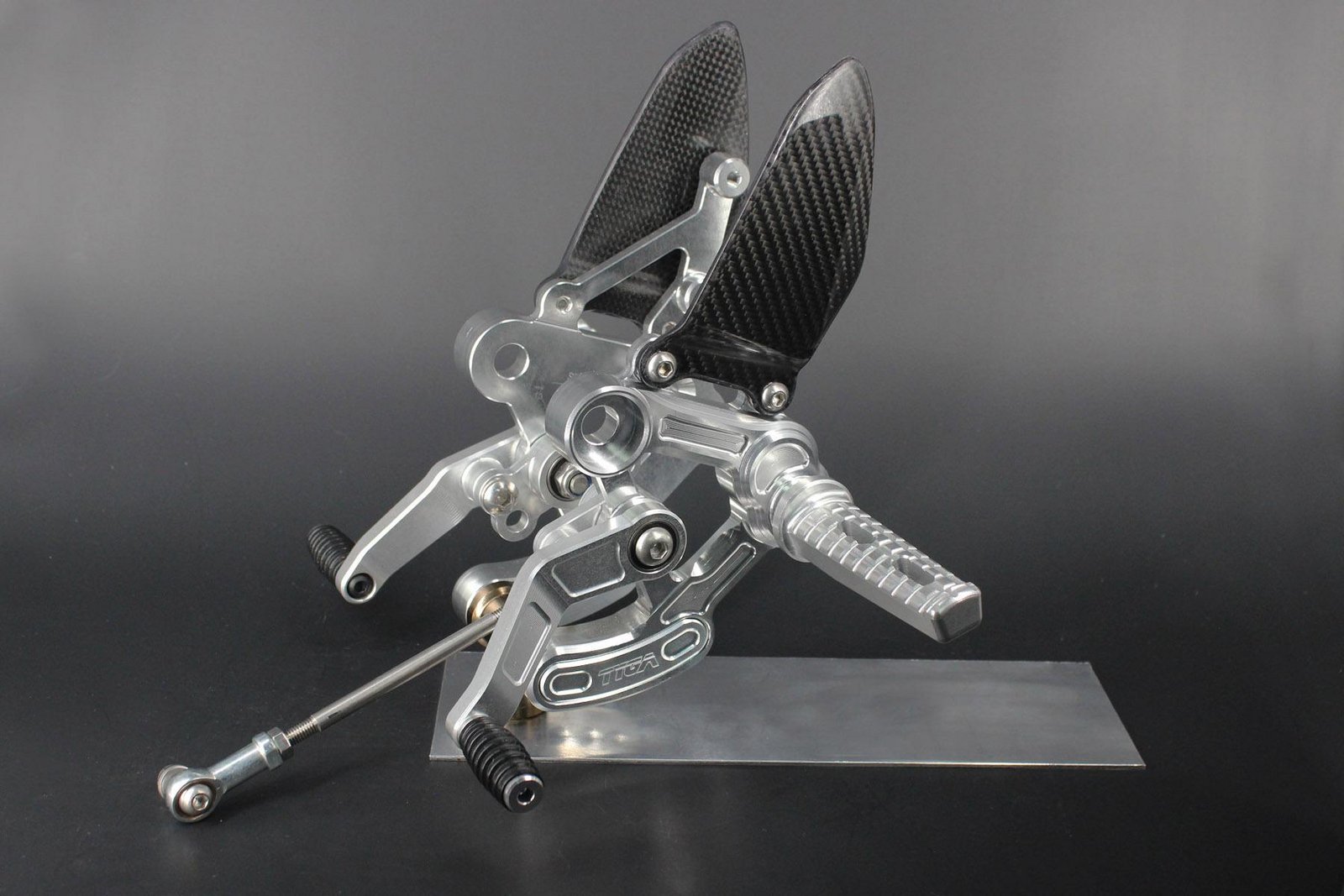 Racing Rear Set Kit, Adjustable, Silver, Monkey 125