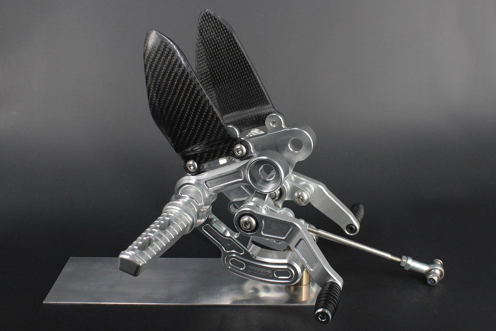 Racing Rear Set Kit, Adjustable, Silver, Monkey 125 - Image 2