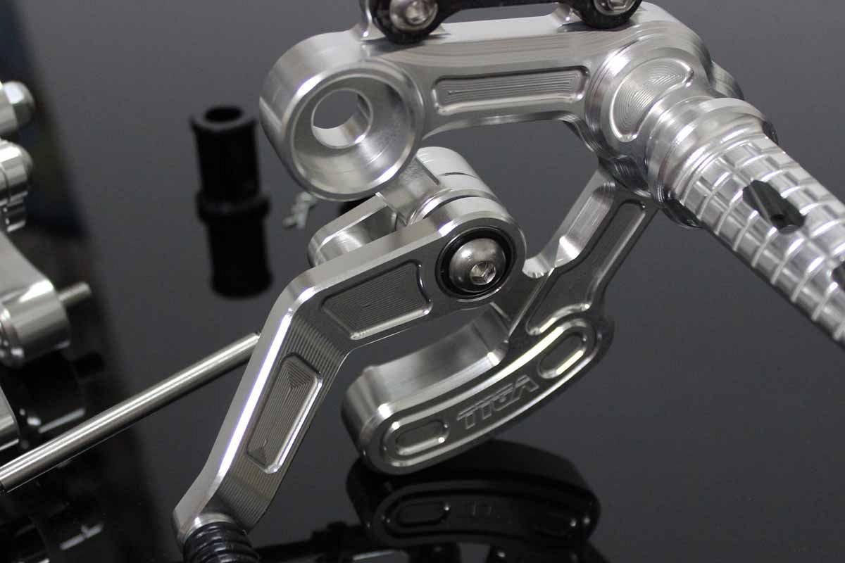 Racing Rear Set Kit, Adjustable, Silver, Monkey 125 - Image 3