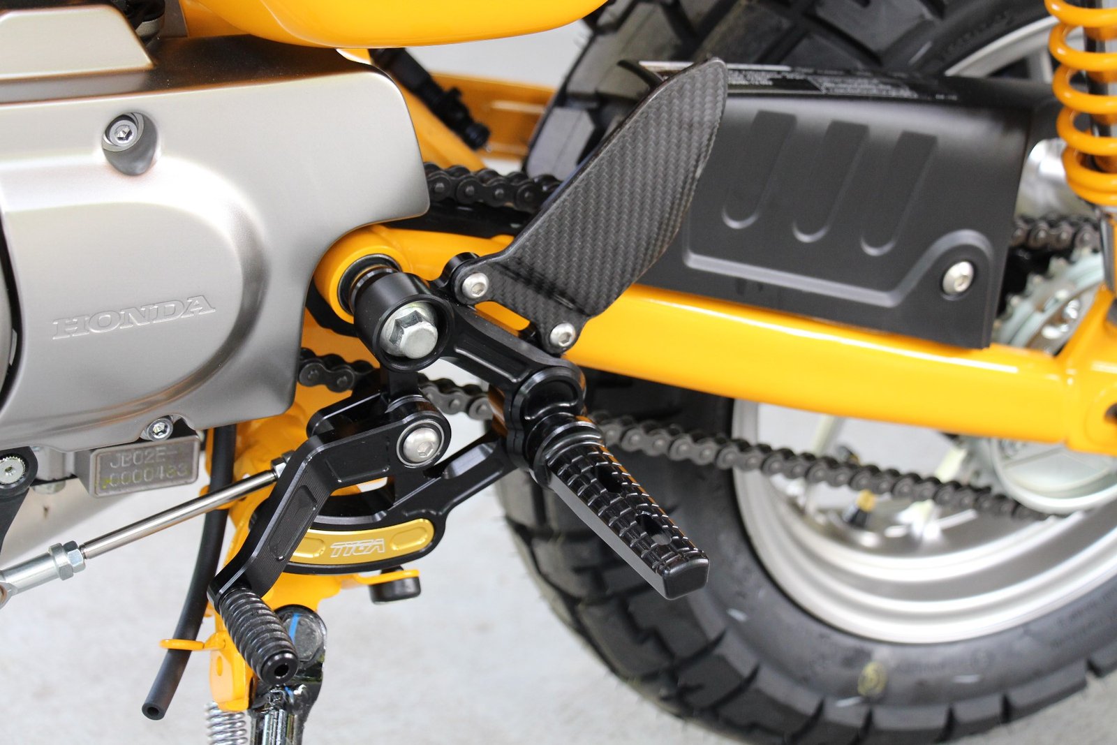 Racing Rear Set Kit, Adjustable, Silver, Monkey 125 - Image 5