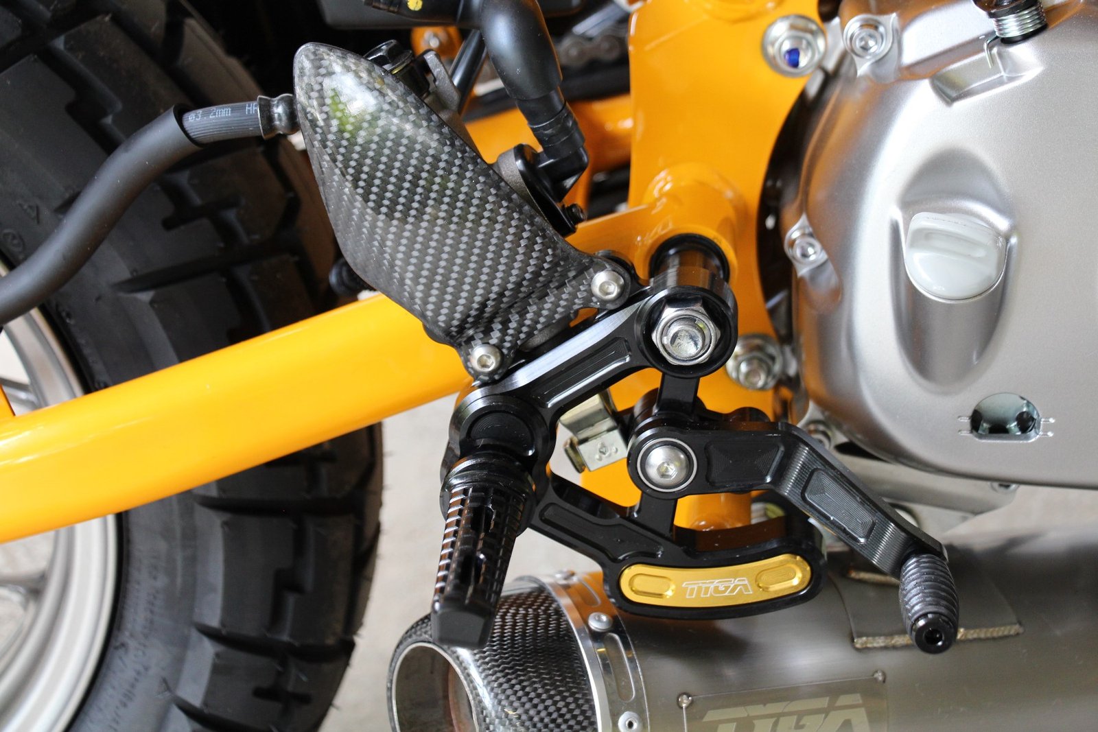 Racing Rear Set Kit, Adjustable, Silver, Monkey 125 - Image 7