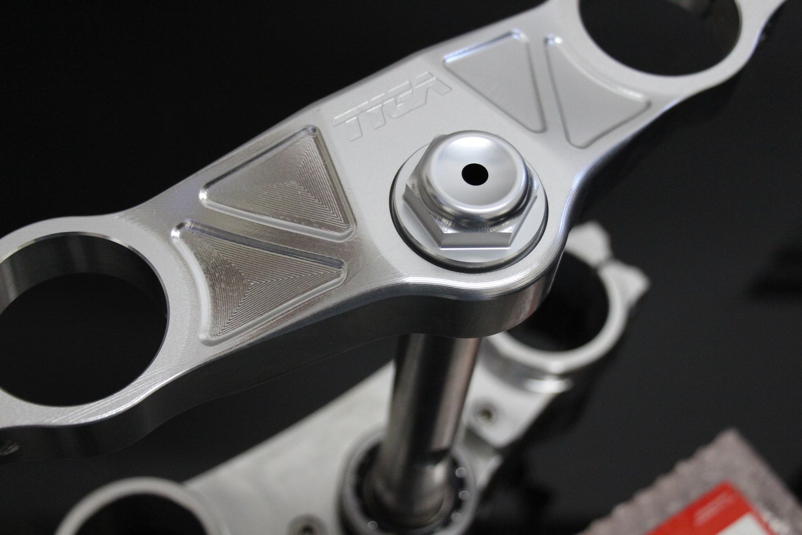 Triple Clamp Set, CNC Silver, Race, NX5 Forks to fit NSR250 MC21/28 - Image 3