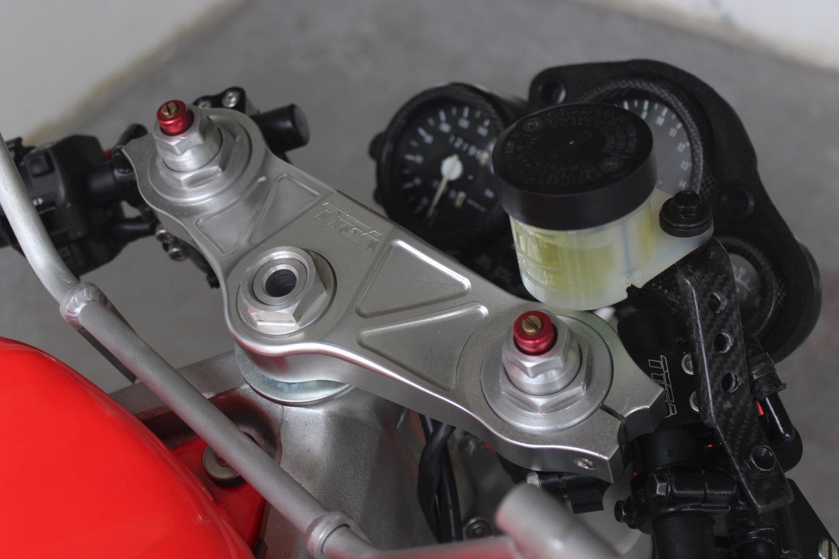 Triple Clamp Set, CNC Silver, Race, NX5 Forks to fit NSR250 MC21/28 - Image 6
