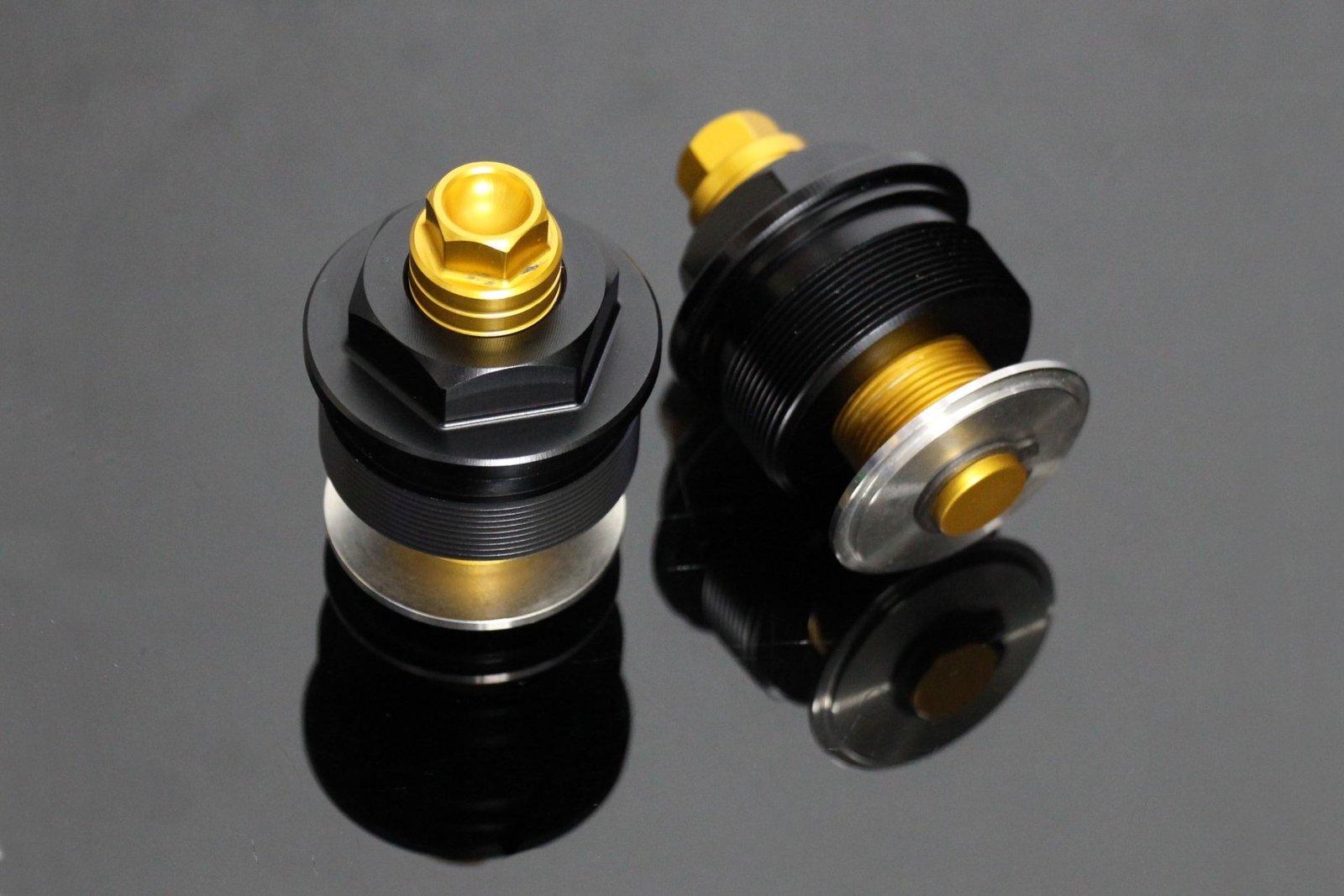 Front Fork Preload Adjusters, Pair, Black/Gold, CBR500R - Image 2