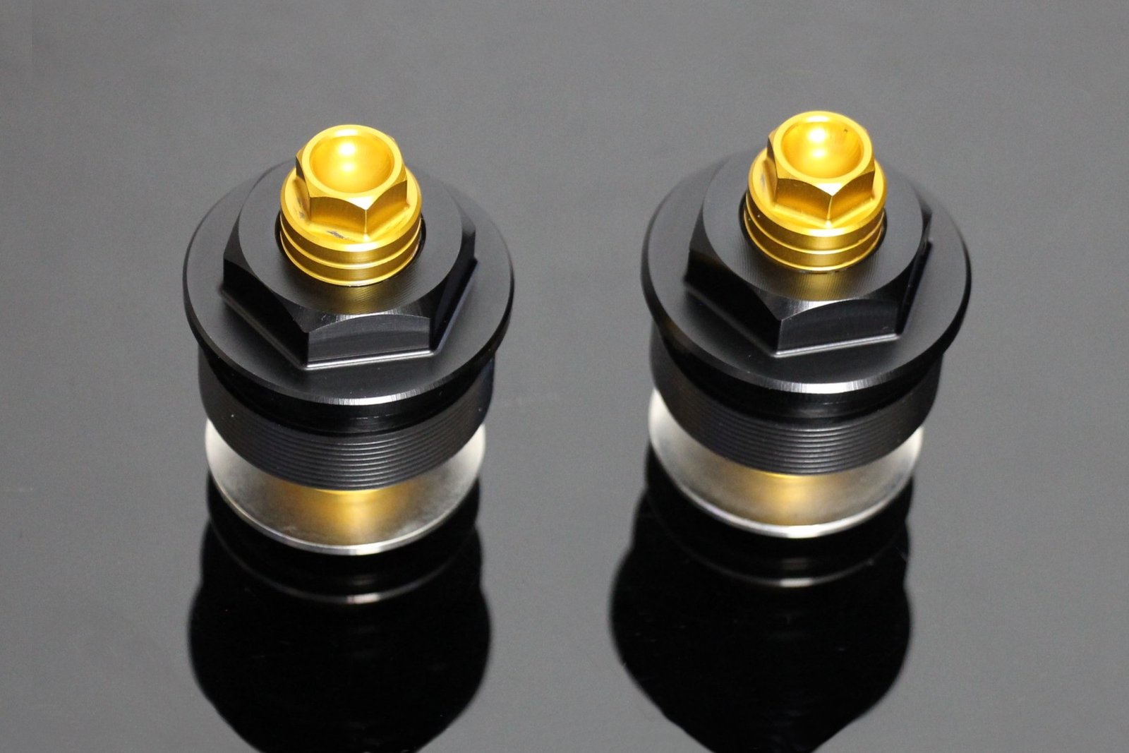 Front Fork Preload Adjusters, Pair, Black/Gold, CBR500R - Image 3