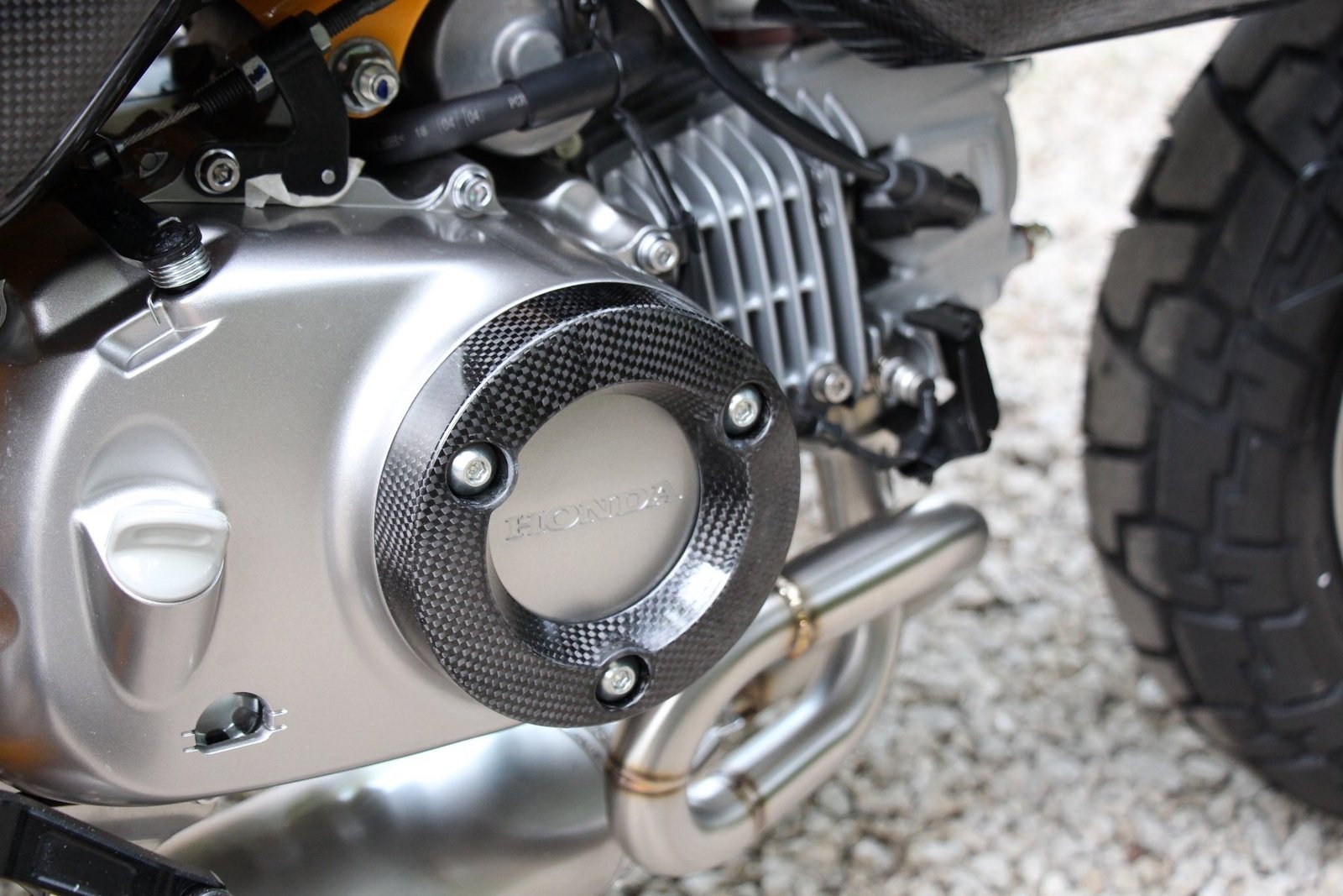 Engine Cover, Right, Carbon, (4 speed engine) Monkey 125 2018-2021 - Image 4