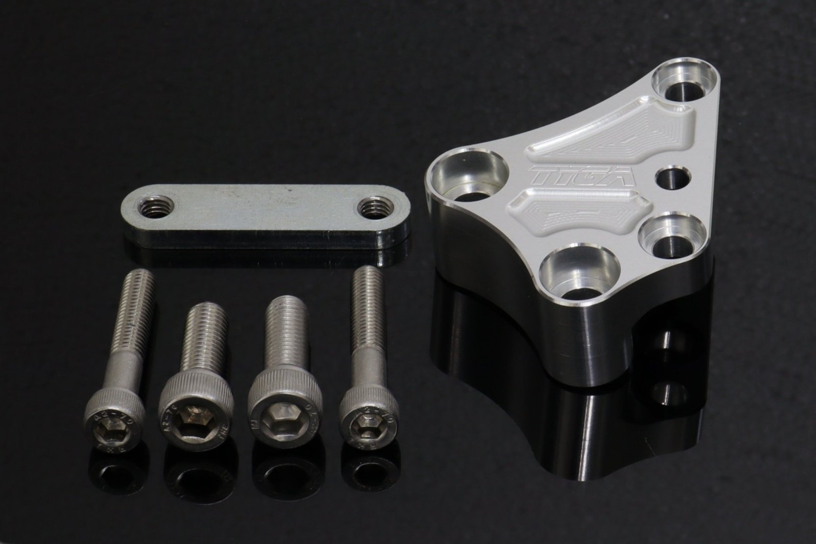 Bracket, Front Brake, 40 mm Brembo Conversion, Silver, Kawasaki Ninja 400