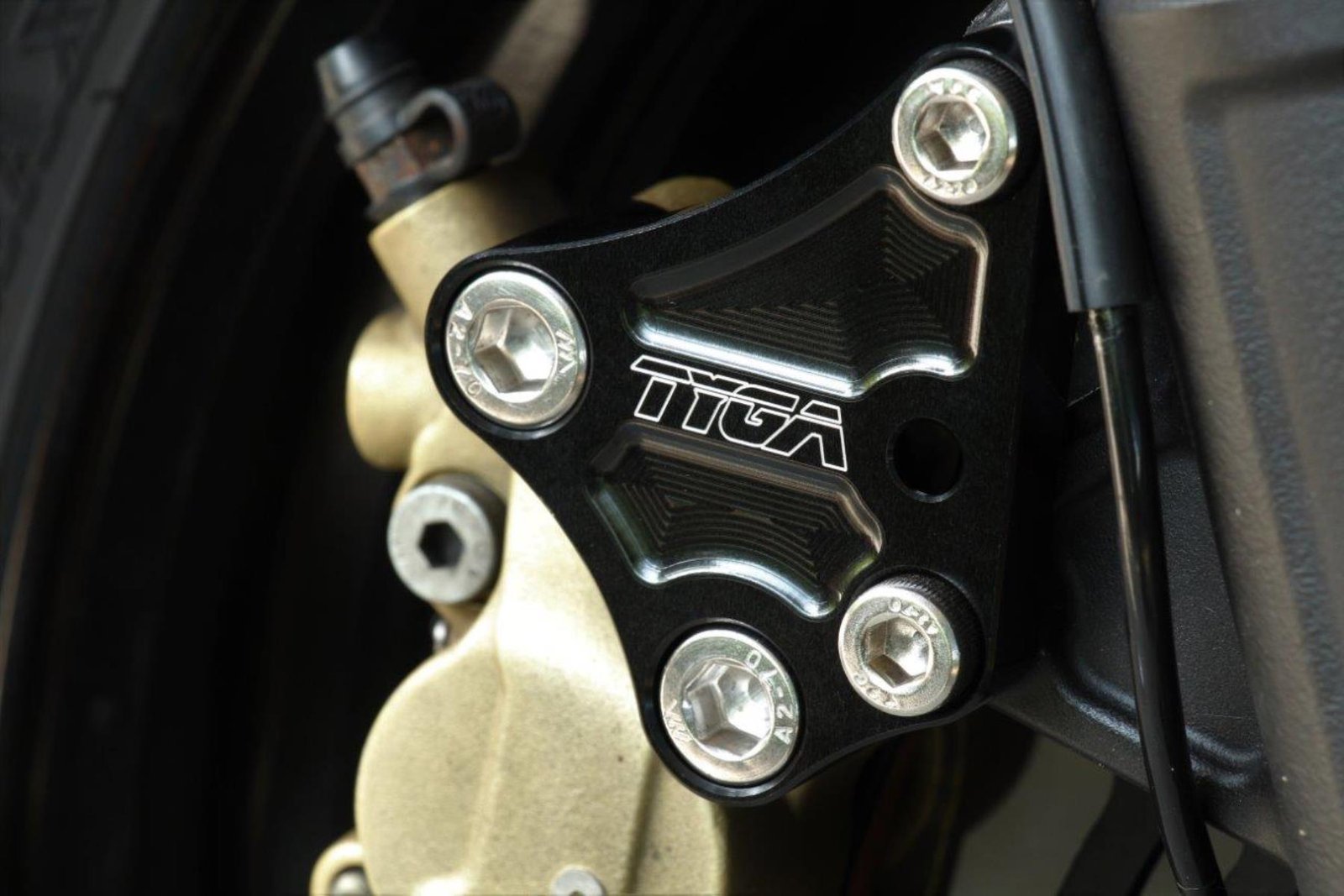 Bracket, Front Brake, 40 mm Brembo Conversion, Black, Kawasaki Ninja 400 - Image 4