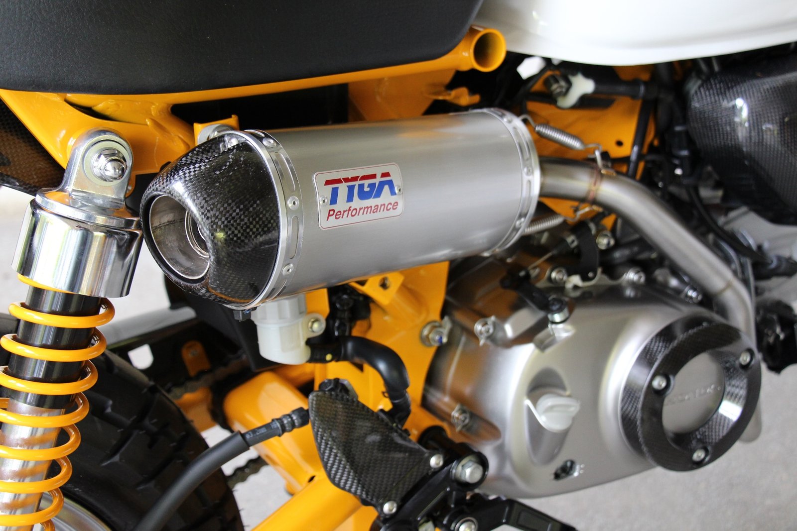 Set, Pipe, Full Race System, High Level, Monkey 125, Stainless Oval/Carbon End Cap - Image 3