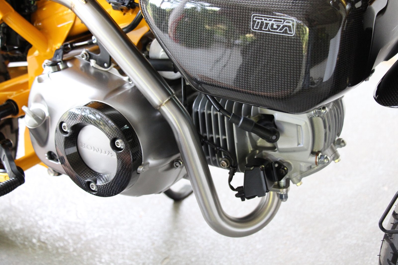 Set, Pipe, Full Race System, High Level, Monkey 125, Stainless Oval/Carbon End Cap - Image 5