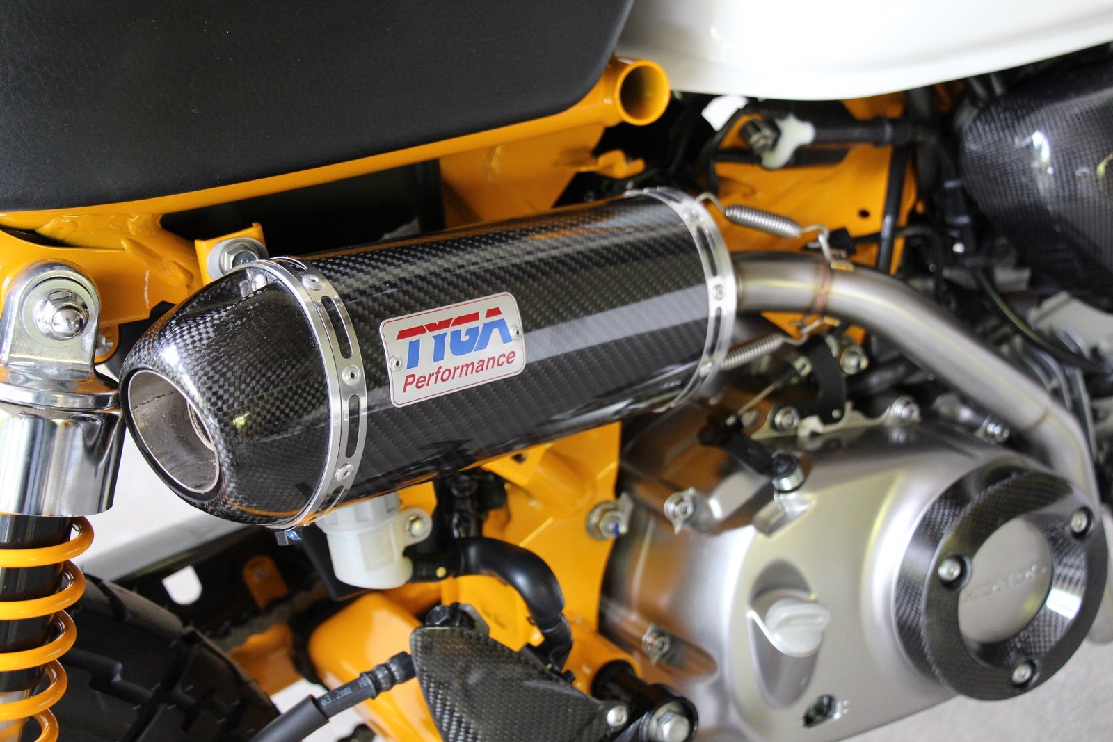 Set, Pipe, Full Race System, High Level, Monkey 125, Carbon Oval/Carbon End Cap - Image 3