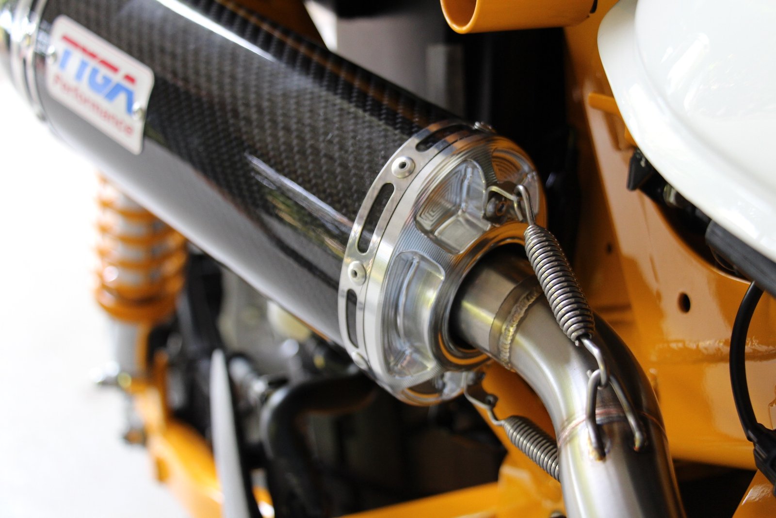 Set, Pipe, Full Race System, High Level, Monkey 125, Carbon Oval/Carbon End Cap - Image 4