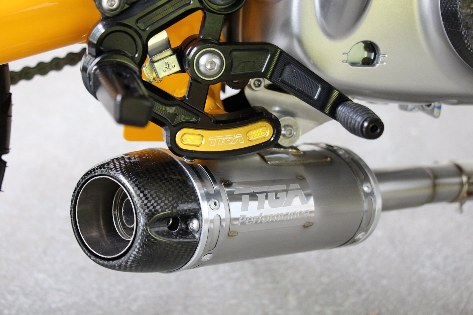 Set, Pipe, Full System, Underbelly, Monkey 125, Stainless Oval/Carbon End Cap, Short - Image 5