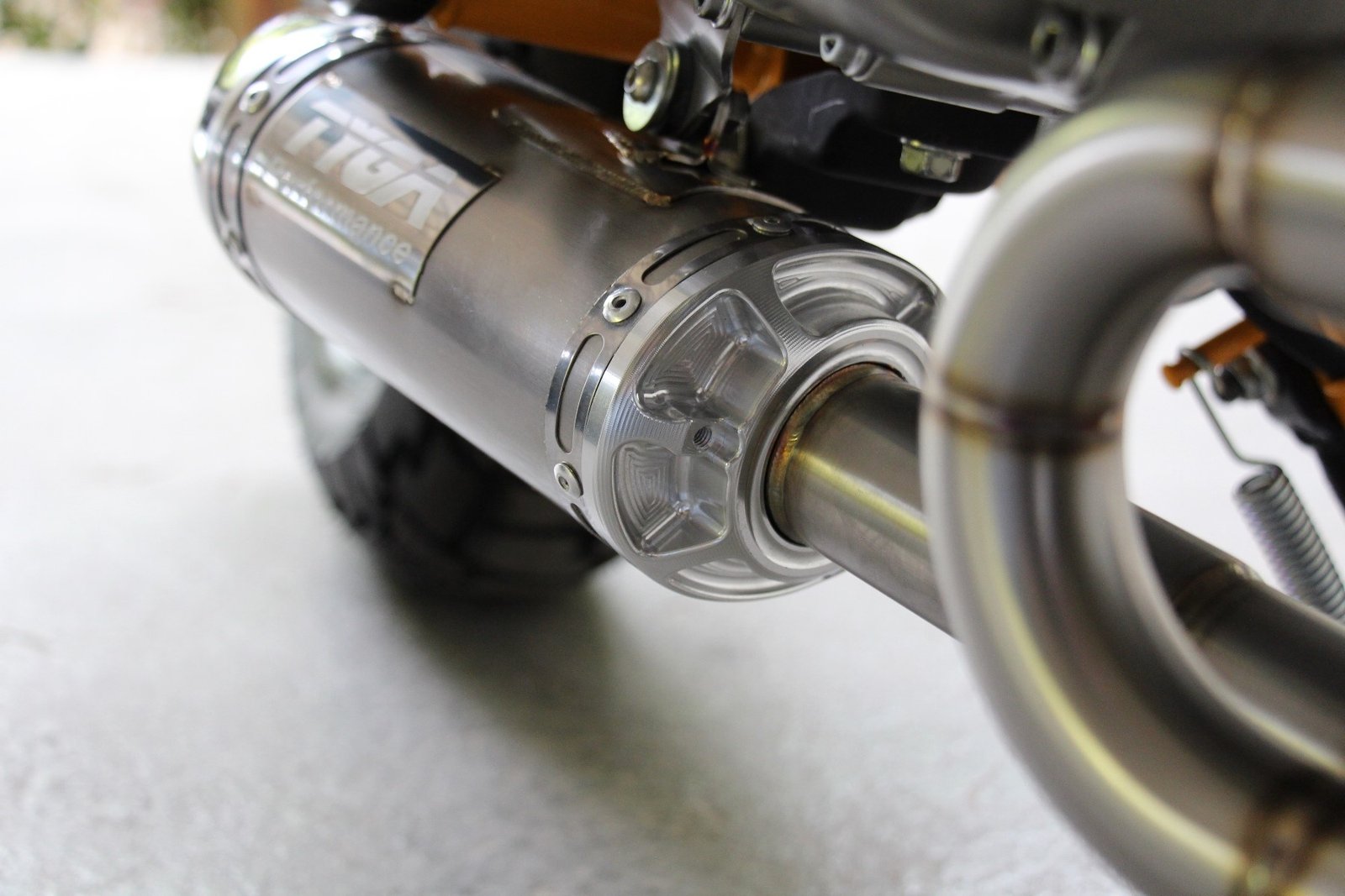 Set, Pipe, Full System, Underbelly, Monkey 125, Stainless Oval/Carbon End Cap, Short - Image 7