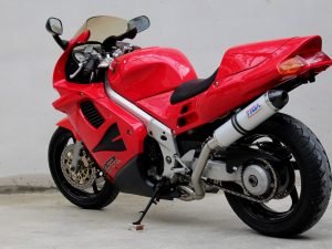 Set, Pipe, L.H Exit, Full Race System, VFR750F, Gen 4, '94-'97 Round Aluminium/Carbon End Cap Silencer