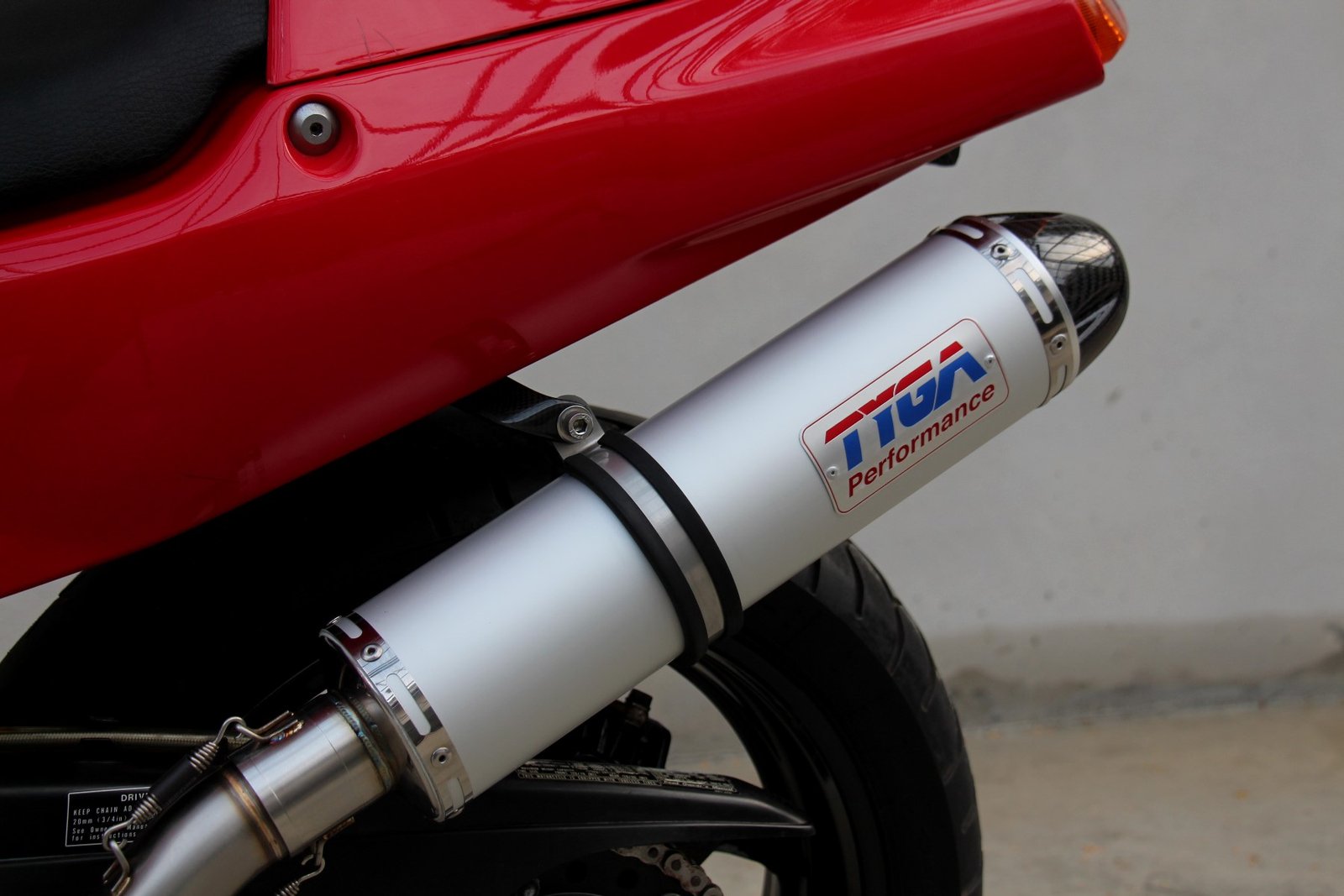 Set, Pipe, L.H Exit, Full Race System, VFR750F, Gen 4, '94-'97 Round Aluminium/Carbon End Cap Silencer - Image 4