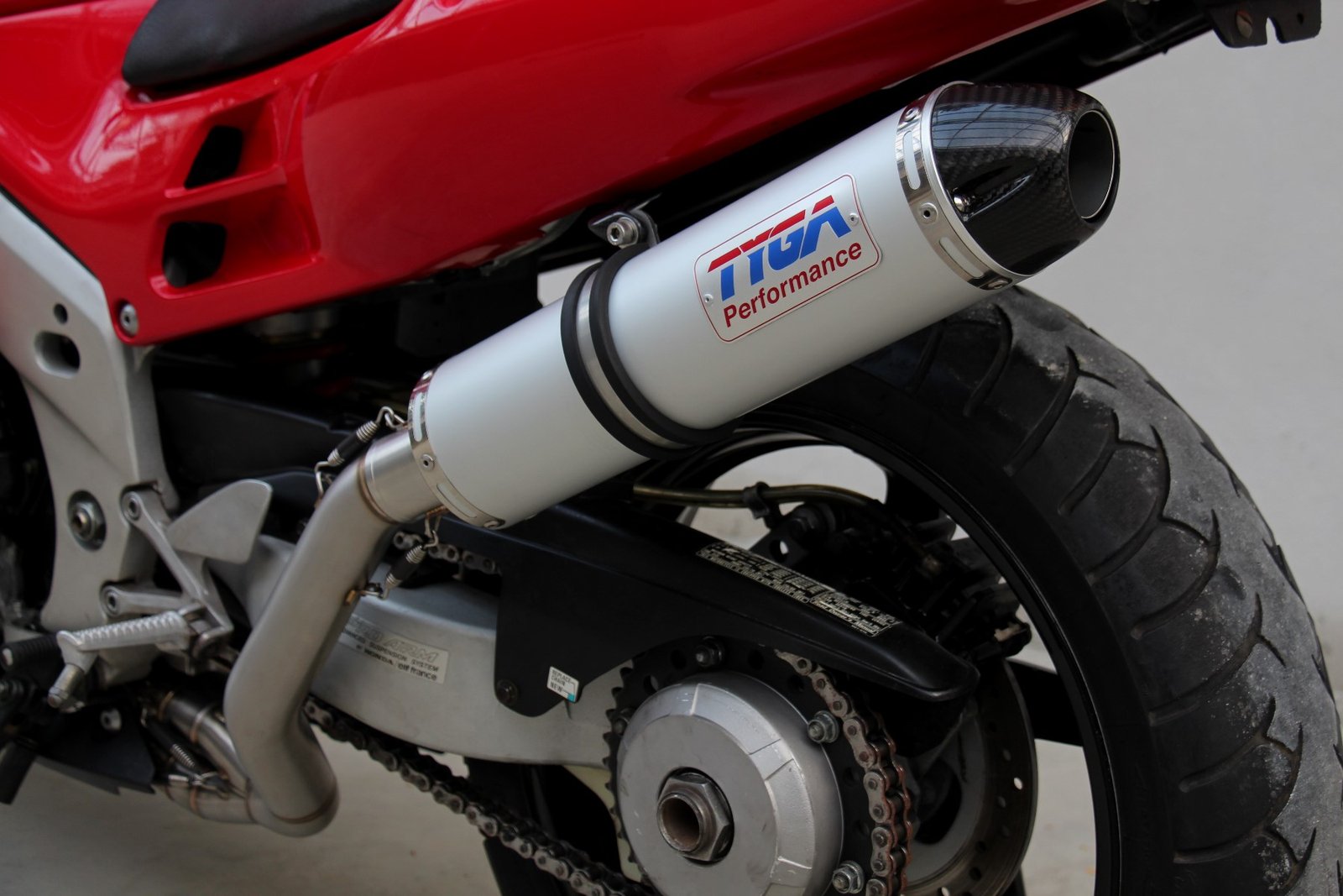 Set, Pipe, L.H Exit, Full Race System, VFR750F, Gen 4, '94-'97 Round Aluminium/Carbon End Cap Silencer - Image 5
