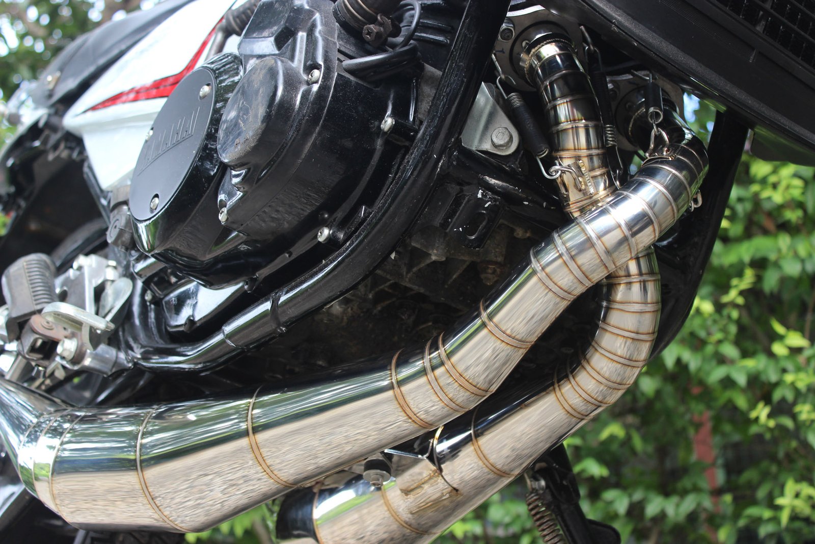 Set, Exhaust Chamber, Crossover Type, Stainless Steel, Yamaha RD350LC (4L0) - Image 4