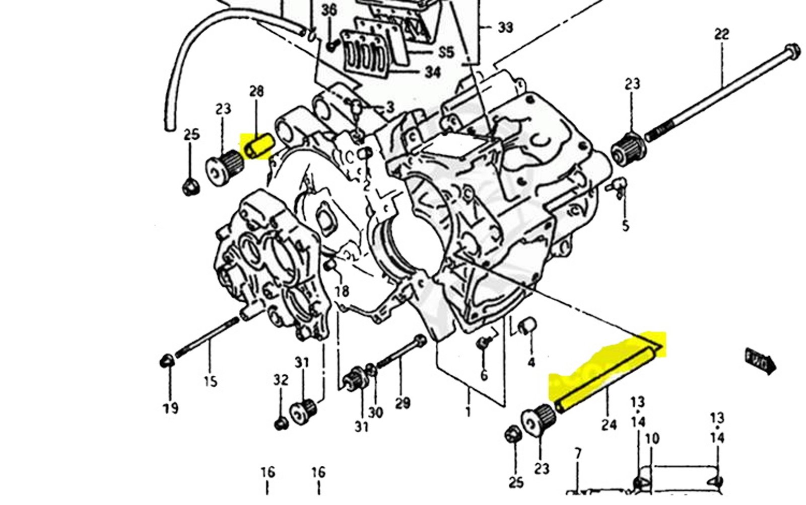 Engine Spacers RGV250 VJ21/VJ22 - Image 2