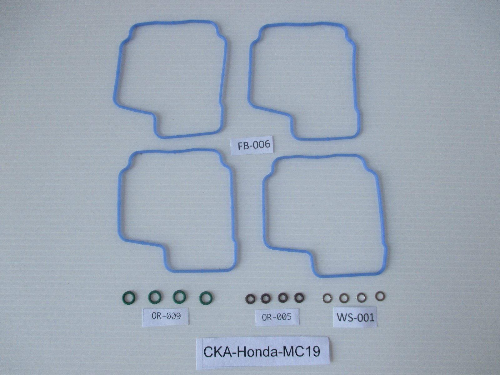 Carb Service Kit A, 16 pieces, Honda CBR250R MC14, MC17 & MC19