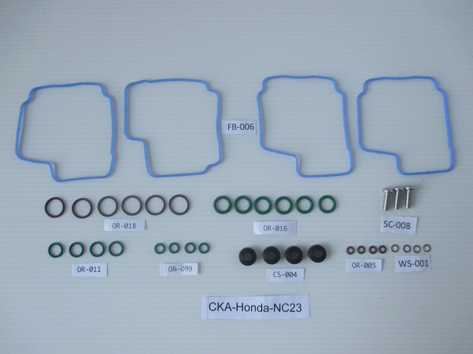 Carb Service Kit A, 39 pieces, Honda CBR400RR NC23