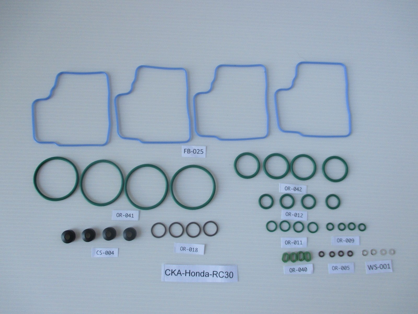 Carb Service Kit A, 44 pieces, Honda VFR750R RC30