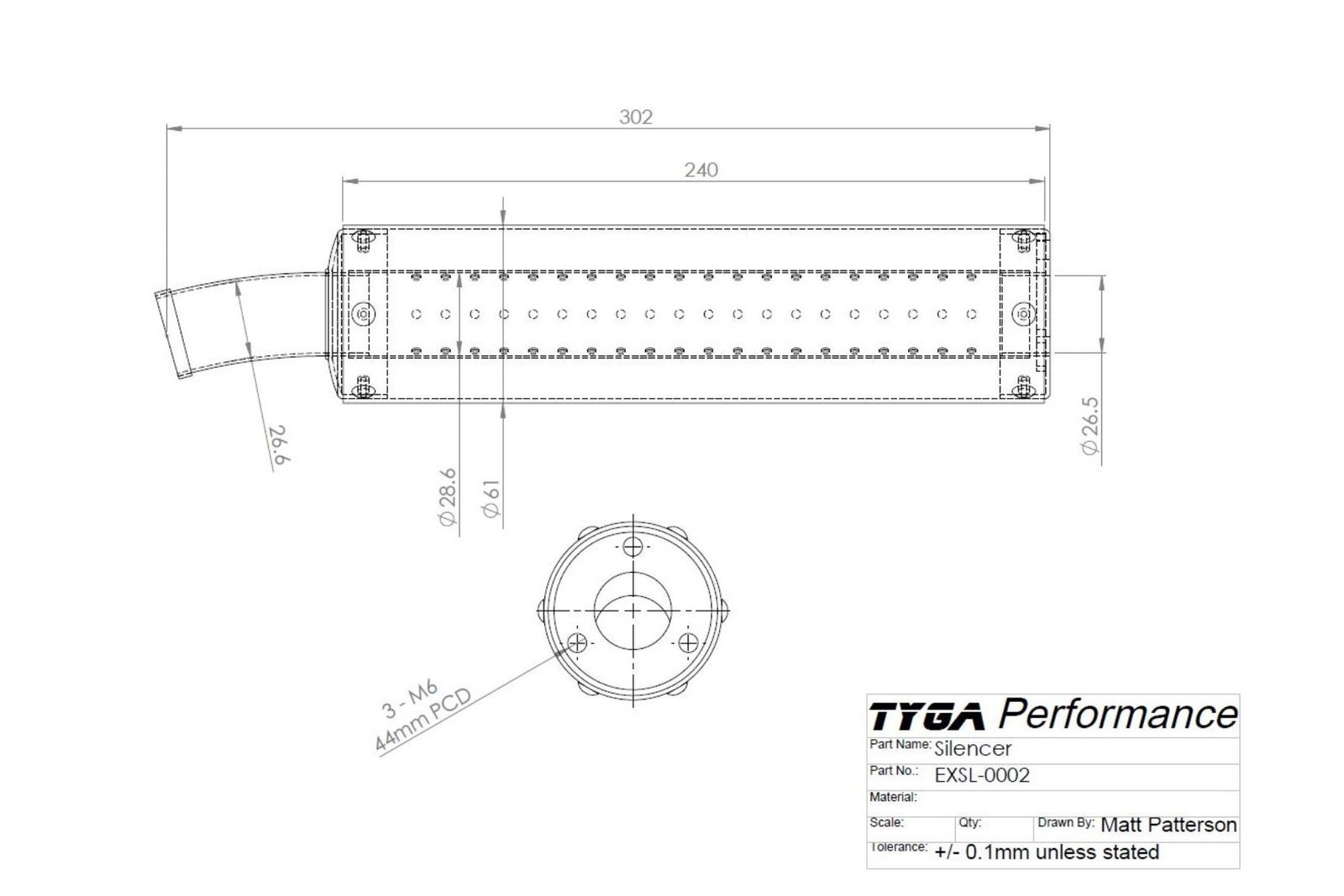 Silencer, Shorty, Aluminium Classic, Two Stroke, Assy. - Image 15