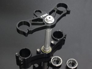 Triple Clamp Set, CNC Black, CBR600RR Forks to fit CBR250RR MC22