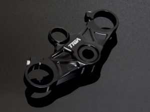 Top Triple Clamp Set, CNC Black, Aprilia RS250