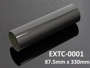 Tube, Carbon, Round, 87.5mm x 330mm