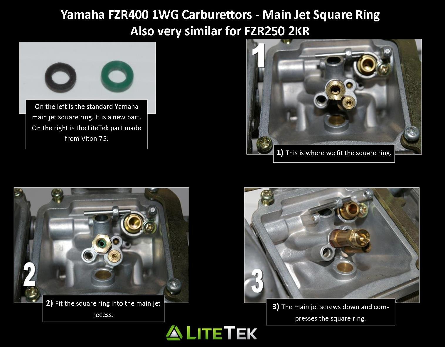 Carb Service Kit A, 32 pieces, Yamaha FZR400 1WG - Image 5