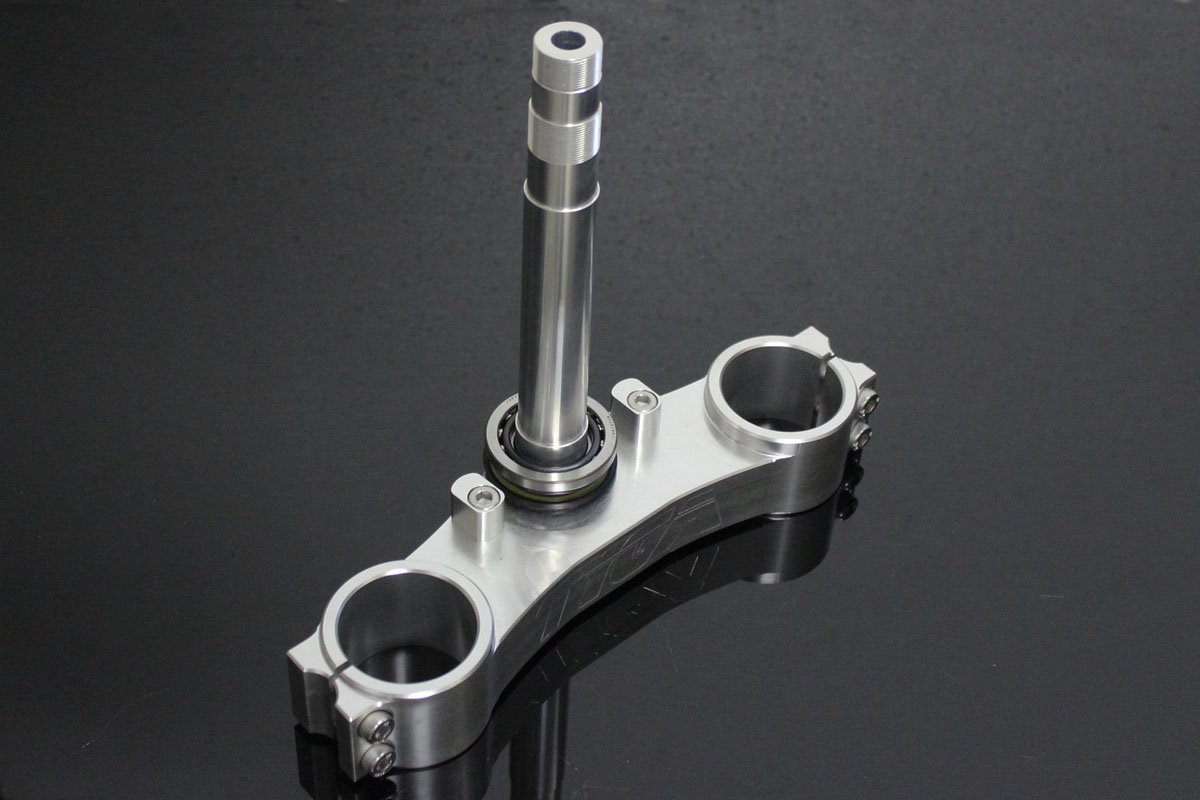 Lower Triple Clamp, CNC Silver, CBR600RR Forks, MC18 Shaft