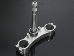 Lower Triple Clamp, CNC Silver, NC35 Forks, MC18 Shaft