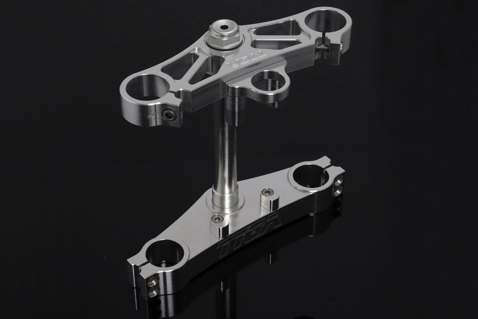 Triple Clamp Set, CNC Silver, Suzuki SV650 - Image 3