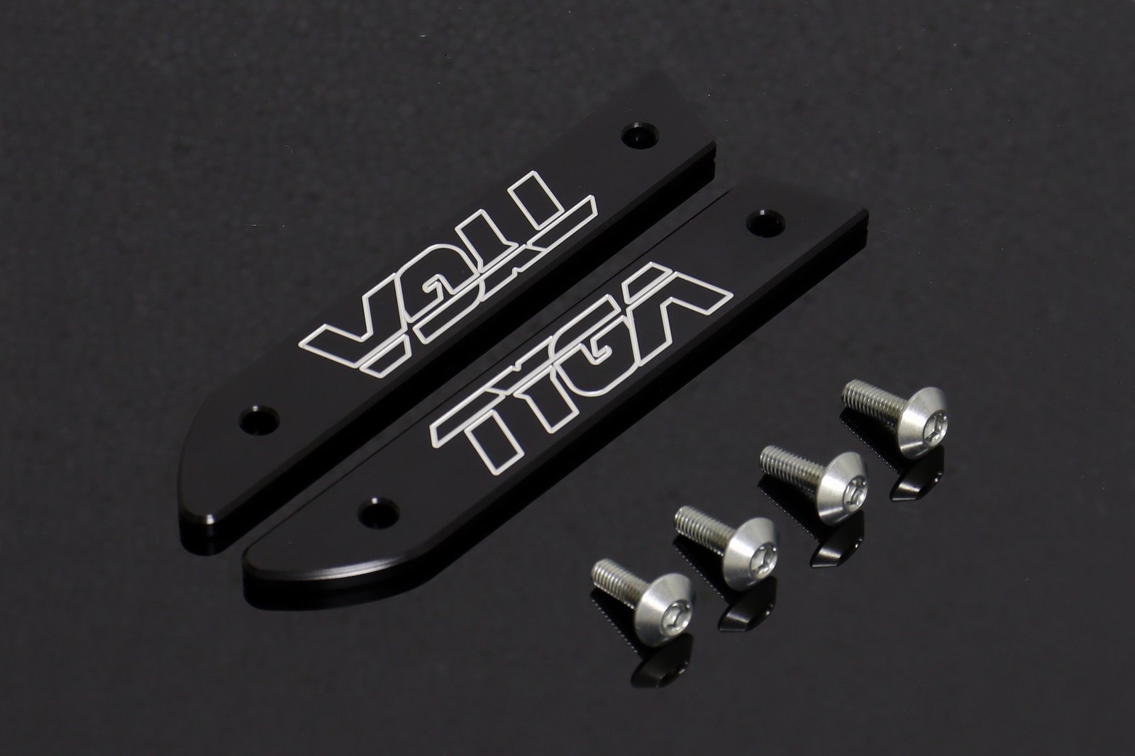 Set, Mirror Blanking Plates, L&R, CNC Black, KTM RC Series