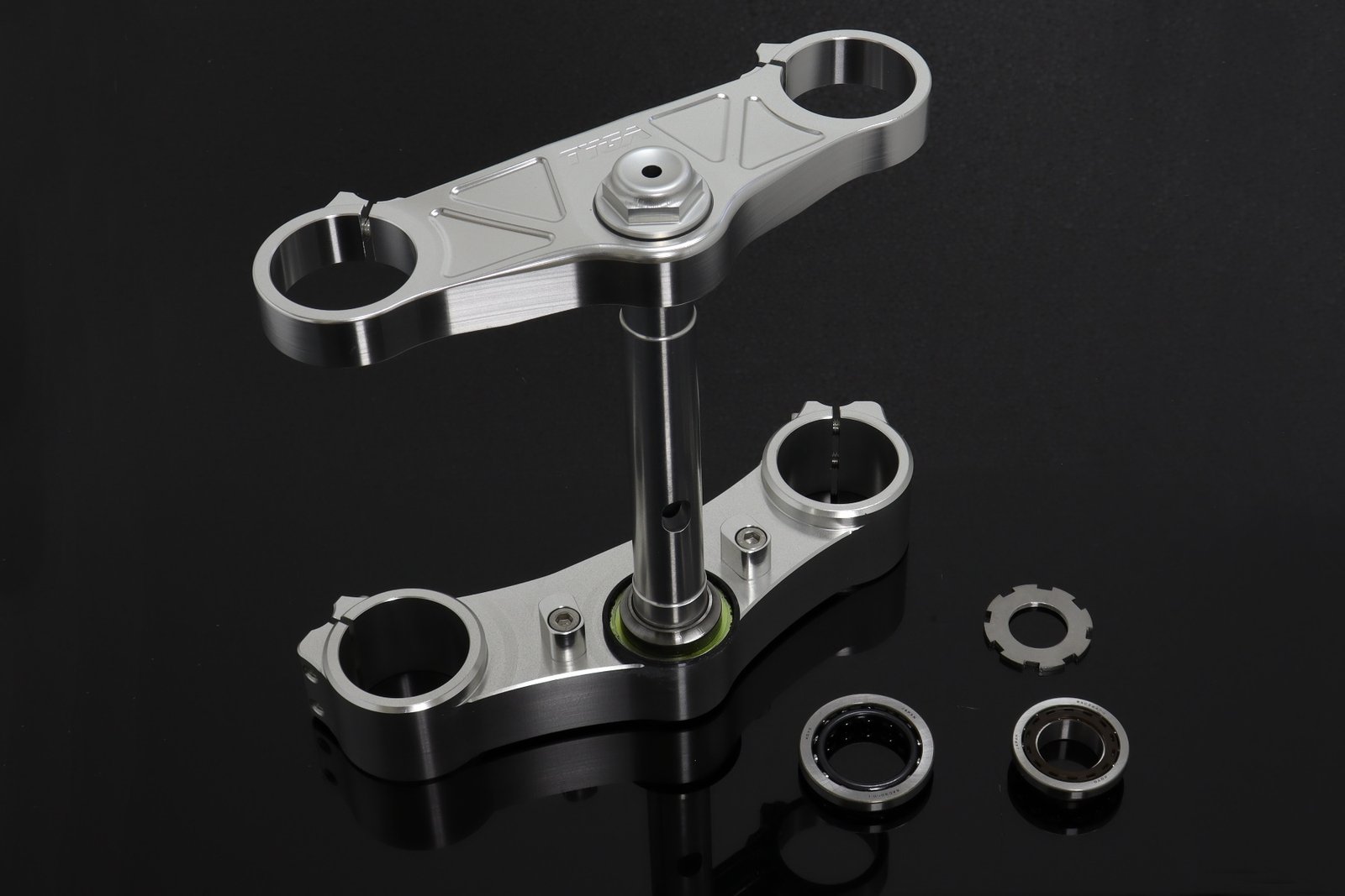 Triple Clamp Set, CNC Black, NC35 Forks to fit CBR250RR MC22 - Image 2