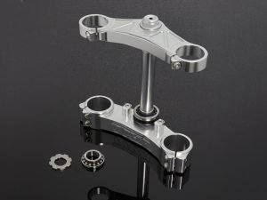 Triple Clamp Set, 3D, CNC Silver, CBR600RR Forks to fit CBR250RR MC22