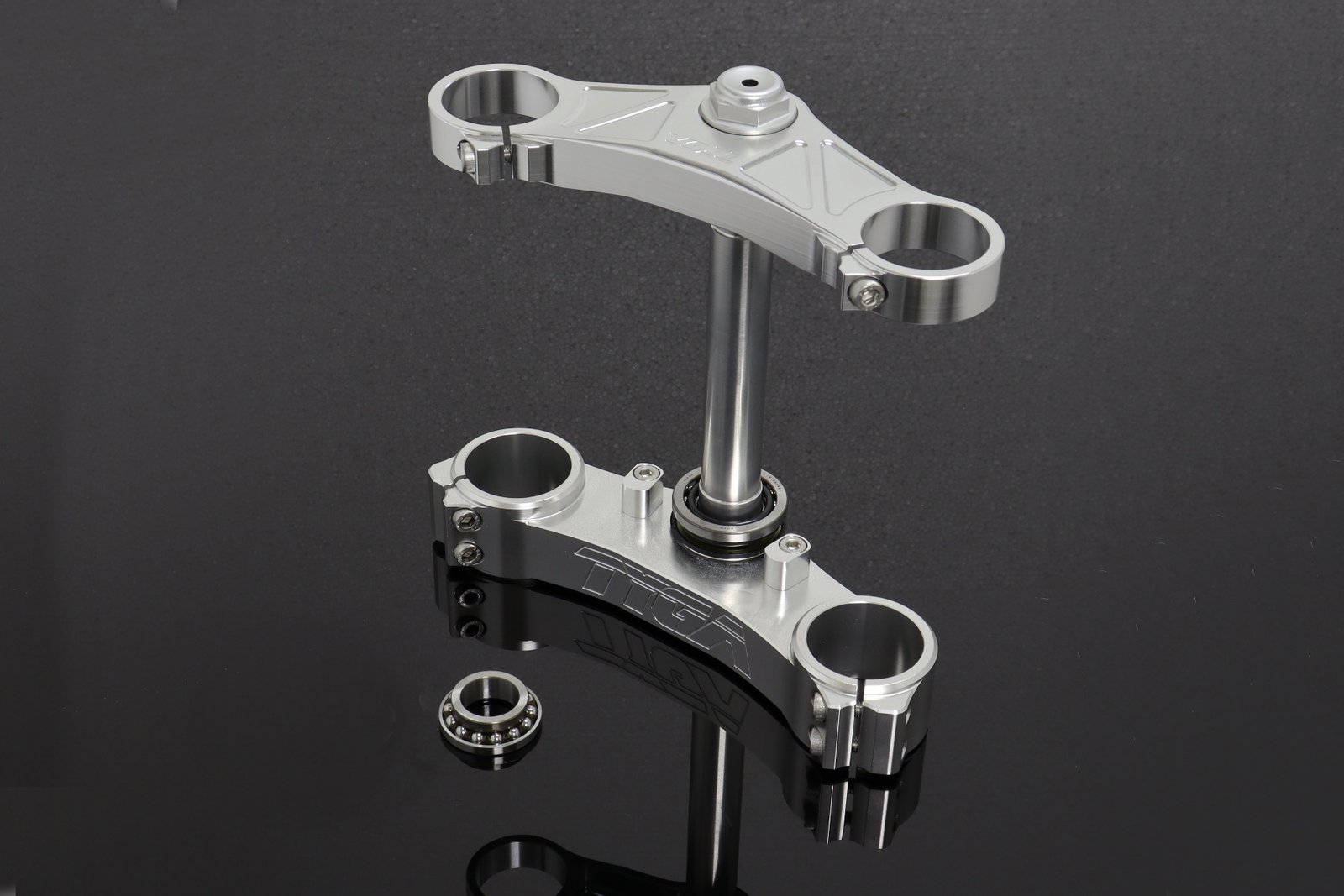 Triple Clamp Set, 3D, CNC Silver, NC35 RVF400